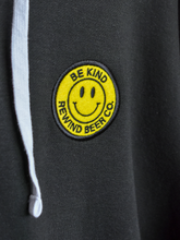 Load image into Gallery viewer, Black Full Zip Happy Face Hoody
